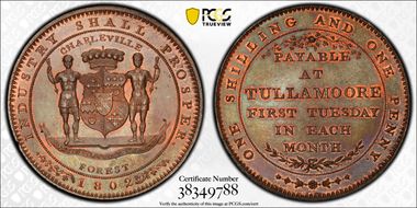 1802 Tk 13D DH-1 King's County, Charleville MS65+ BN