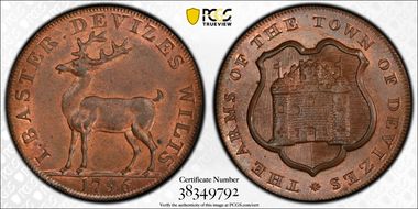 1796 Tk 1/2D DH-2b Wiltshire, Devizes MS64RB