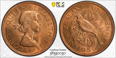 1956 1D KM-24.2 Strap MS65RD