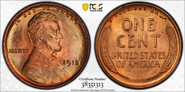 1913 1C MS66+ RD