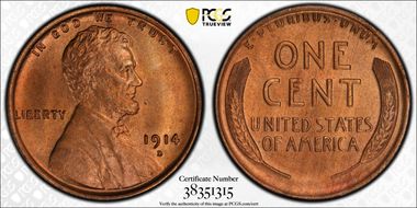 1914-D 1C MS65RD