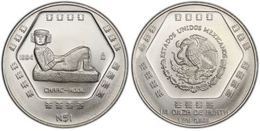 1994-Mo Peso KM-572 Chaac Mool MS68