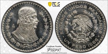 1966-Mo Peso KM-459 MS67PL