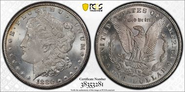 1880-CC $1 VAM 6, 8/7, Low 7 MS65