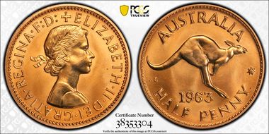 1963 Y. (p) 1/2D PR68RD