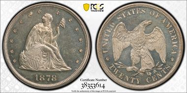 1878 20C PR63+ CAM