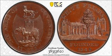 1797 Tk 1/2D DH-267a Warwickshire Kempson's MS64BN