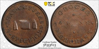 (c.1790) Tk 1/4D DH-6 Not Local AU58BN