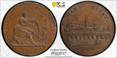 1796 Tk 1/2D DH-28 Angusshire Montrose MS62BN