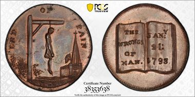 1793 Tk 1/2D DH-834 Middlesex, Spence's MS63BN