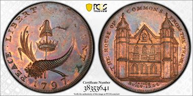 1797 Tk 1D DH-173 Middlesex, Misc. Series MS64RB