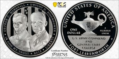 2013-P $1 5 Star Generals Marshall, Eisenhower PR69DCAM