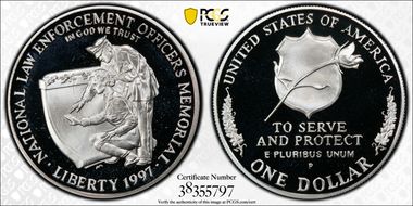 1997-P $1 Officers PR67DCAM