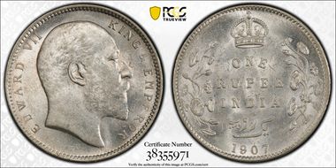 1907(C) Rupee SW-7.35 Prid-193 MS62