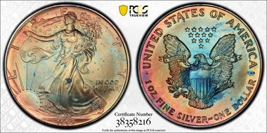 1993 $1 Silver Eagle N1