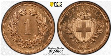 1913 B 1 Rap MS65RD