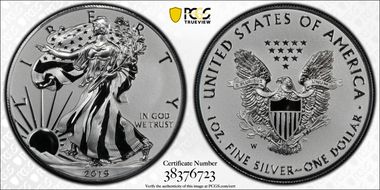2019-W $1 Silver Eagle Enhanced Rev PR Pride of Two Nations, U.S. Set PR70