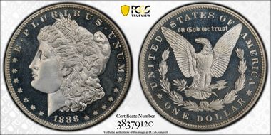 1888 $1 PR66DCAM