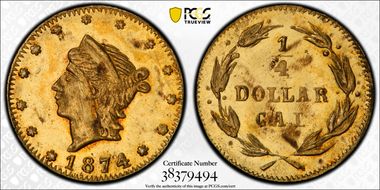 1874 G25C BG-843 MS63