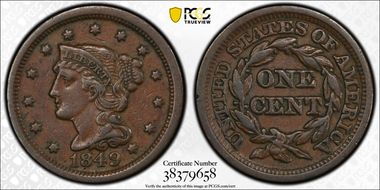 1849 1C Newcomb 20 XF40BN