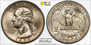 1959-D 25C MS66+