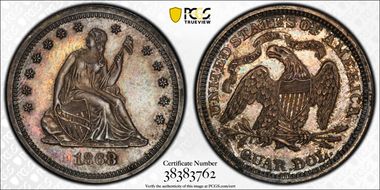 1868 25C PR64