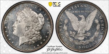 1878 8TF $1 VAM 14.8 Spiked Eye MS62PL