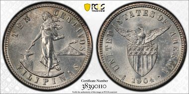 1904-S 10C MS64