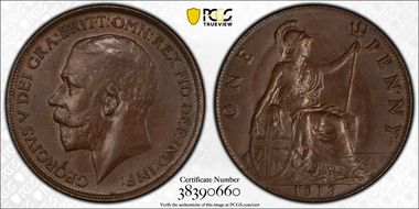 1913 1D S-4051 MS62BN