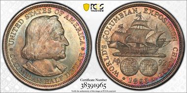 1893 50C Columbian MS66