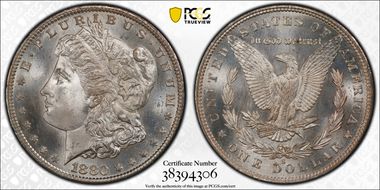 1880-S $1 VAM 12, Checkmark MS67+