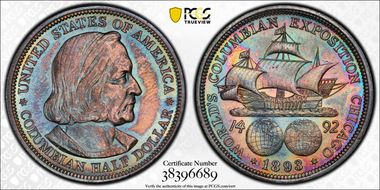 1893 50C Columbian MS64