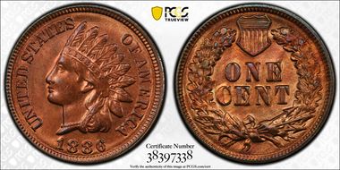 1886 1C Type 2 MS65RB