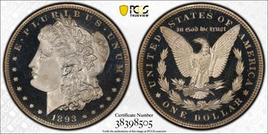 1893 $1 PR66+ DCAM