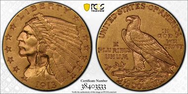 1913 $2.50 AU55