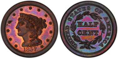 1857 1/2C PR65RB