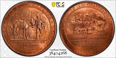 1961 SC$1 HK-589 Bronze, Pony Express  Termination Centennial Bronze MS67RD