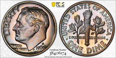 1968-S 10C PR66