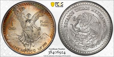 1993-Mo Onza Libertad Ag MS67
