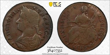 1787 CT 1/2P DB Left, Miller 33.2-Z.5 VF35BN