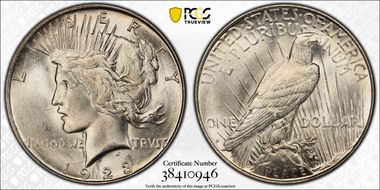 1923-D $1 VAM 1E Extra Hair MS64