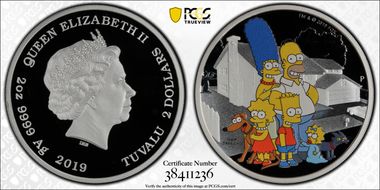 2019-P $2 The Simpson Family PR70DCAM