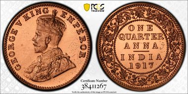 1917(c) 1/4 An Restrike PR63RD