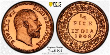 1906(C) 1/2 Pc SW-7.196 Restrike PR65RD