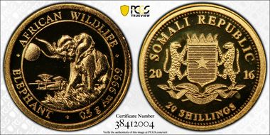 2016 20 S African Elephant Au .50g MS69