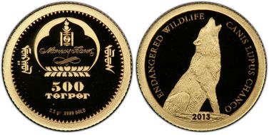 2013 500 Tug Mongolian Wolf Endangered Wildlife PR69DCAM
