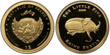 2006 $1 Little Five - Rhino Beetle PR70DCAM