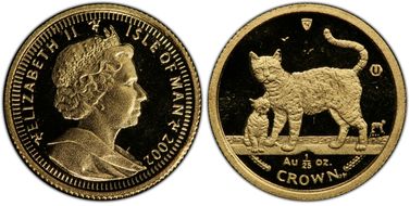 2002 U 1/25 Cr Bengal Cat KM-1107 MS69