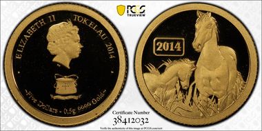 2014 $5 Year of the Horse Gold PR69DCAM