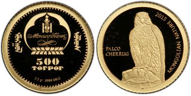 2015 500 Tug Mongolian Nature-Falcon PR70DCAM